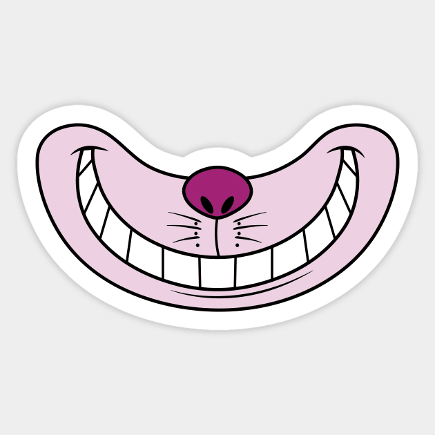 Cheshire cat face mask Sticker by walterorlandi